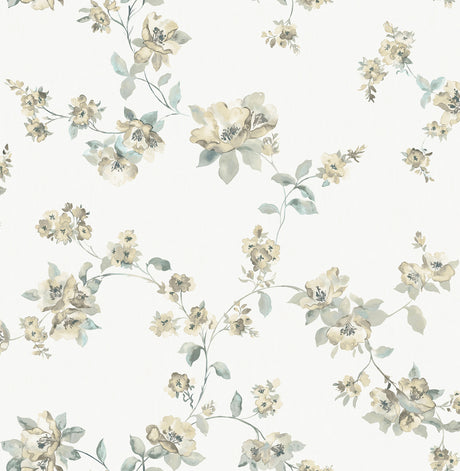 Chesapeake 4199-27784 Festival Floral Aqua Trailing Wallpaper