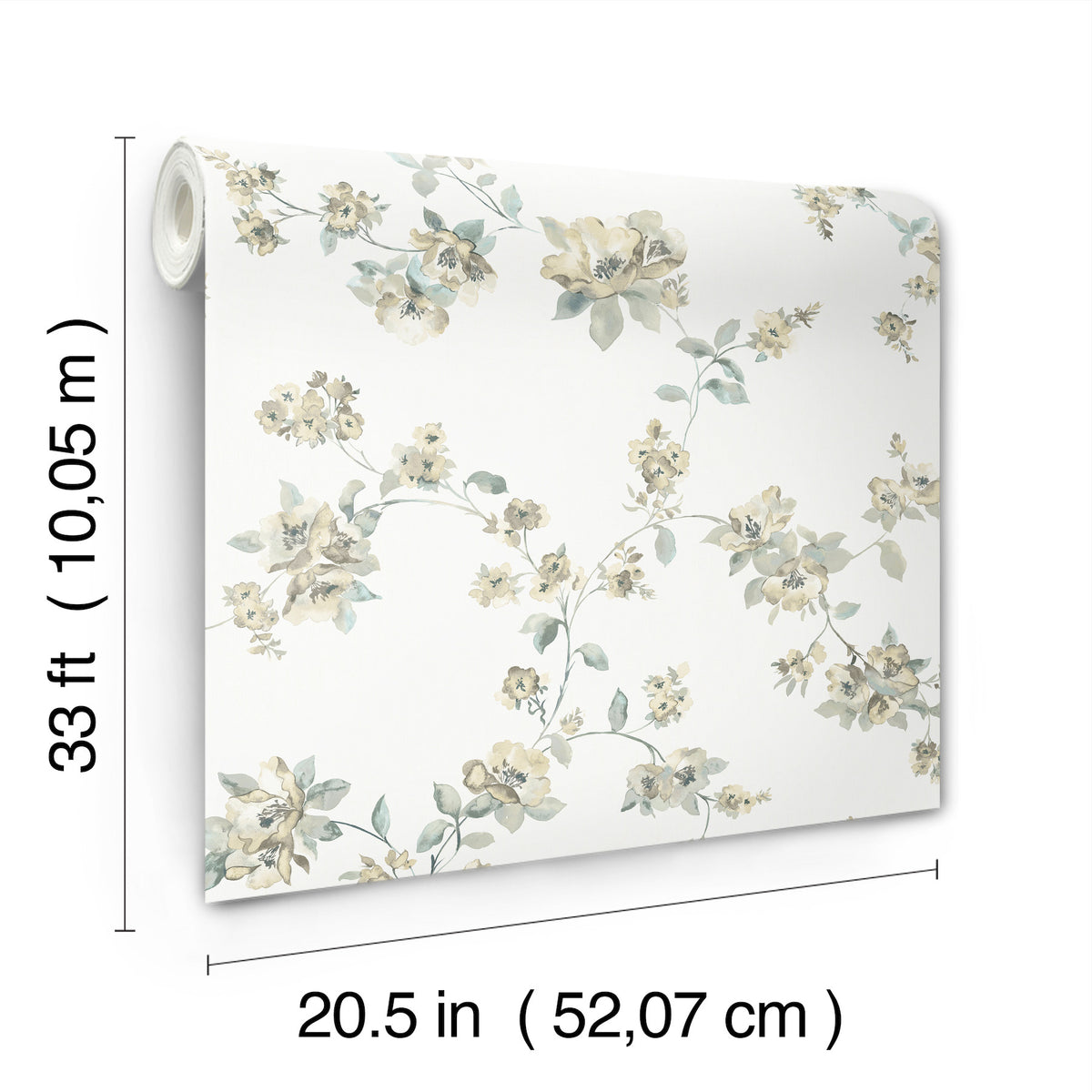 Chesapeake 4199-27784 Festival Floral Aqua Trailing Wallpaper