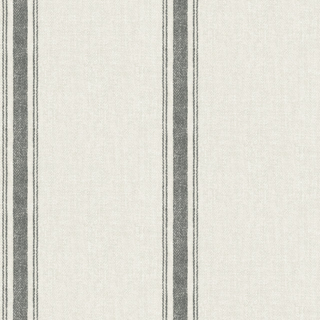Chesapeake 4199-70066 Linette Black Fabric Stripe Wallpaper