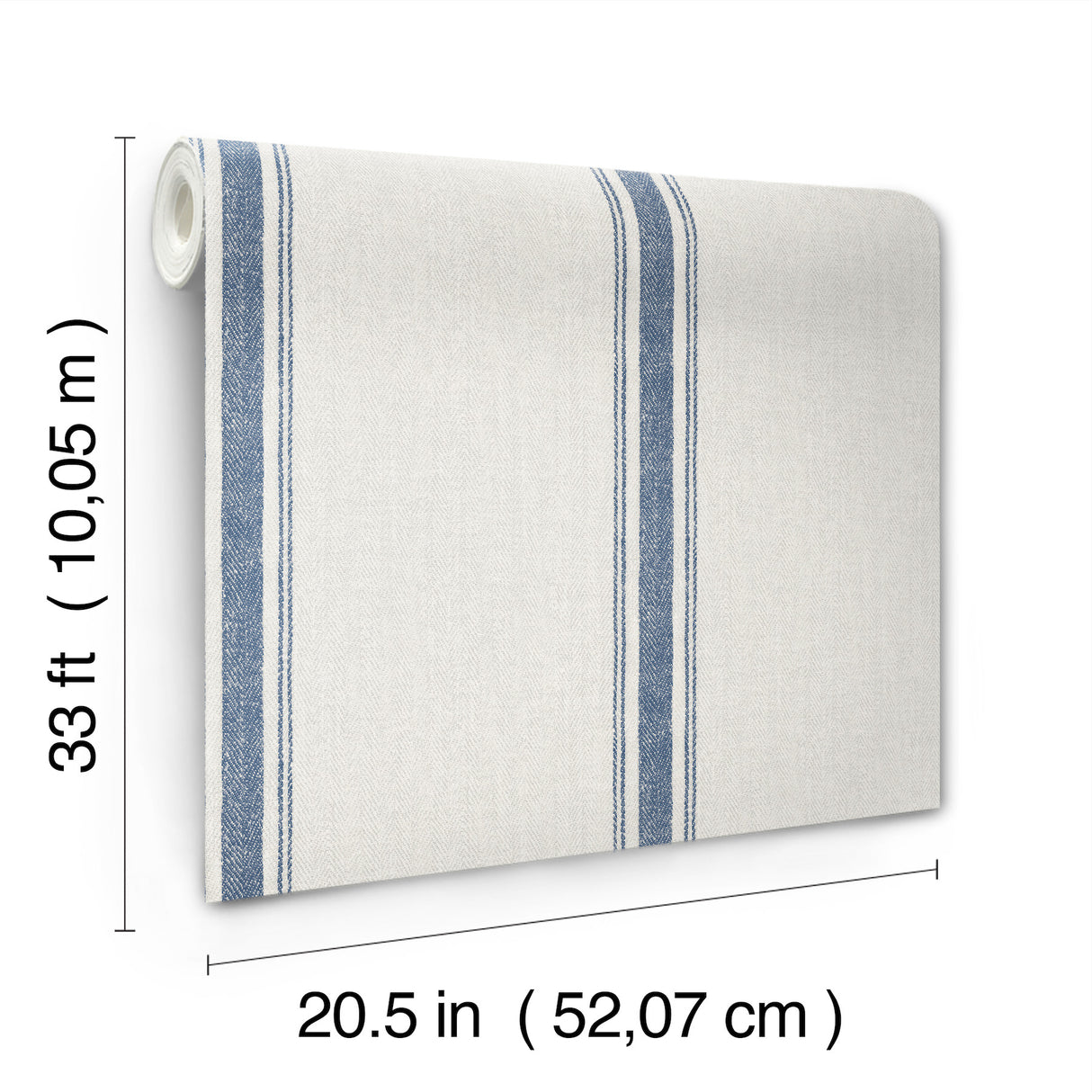 Chesapeake 4199-70067 Linette Blue Fabric Stripe Wallpaper