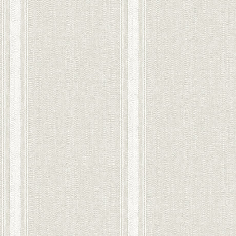Chesapeake 4199-70070 Linette Beige Fabric Stripe Wallpaper