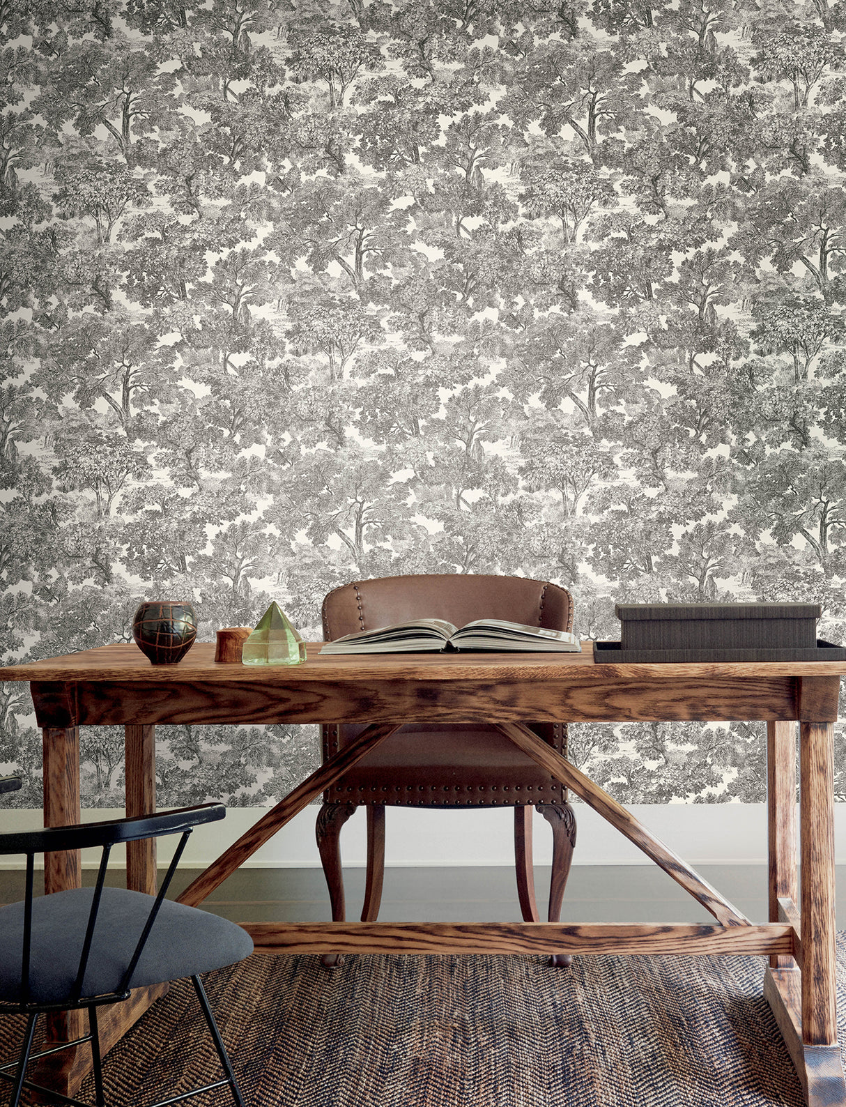 Chesapeake 4199-72558 Spinney Black Toile Wallpaper