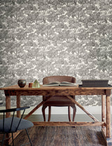 Chesapeake 4199-72558 Spinney Black Toile Wallpaper
