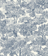 Chesapeake 4199-72559 Spinney Blue Toile Wallpaper