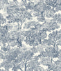 Chesapeake 4199-72559 Spinney Blue Toile Wallpaper