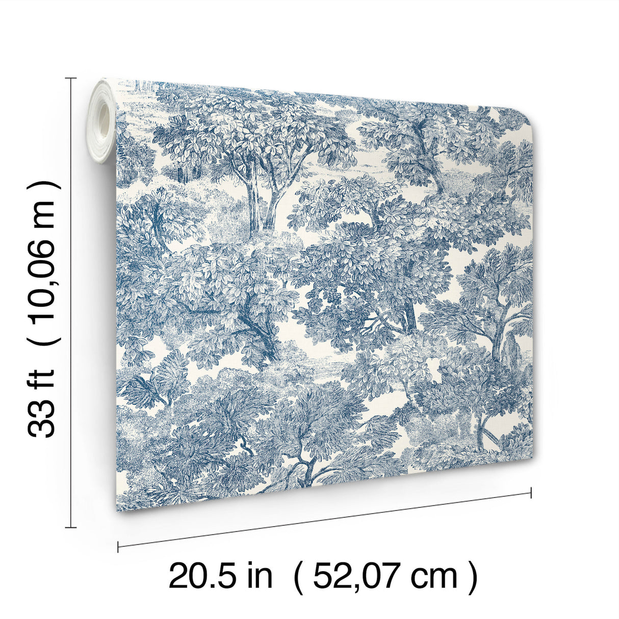 Chesapeake 4199-72559 Spinney Blue Toile Wallpaper