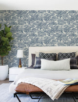Chesapeake 4199-72559 Spinney Blue Toile Wallpaper