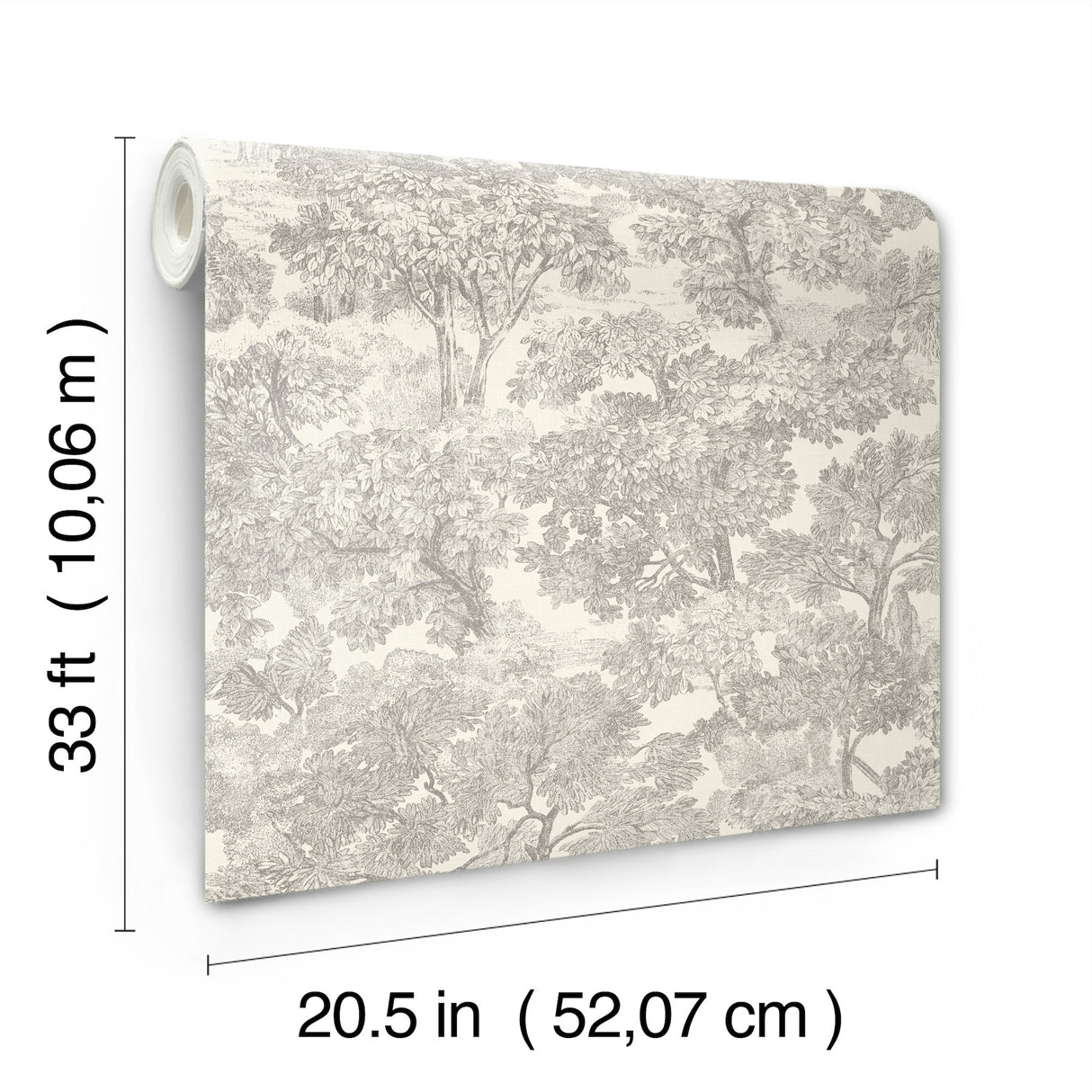 Chesapeake 4199-72560 Spinney Grey Toile Wallpaper