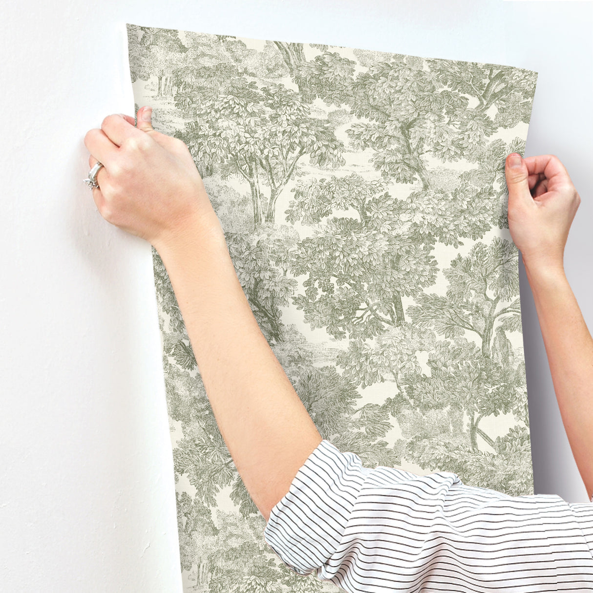 Chesapeake 4199-72561 Spinney Green Toile Wallpaper