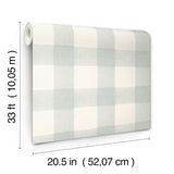 Chesapeake 4199-83419 Thorpe Aqua Plaid Wallpaper