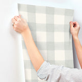 Chesapeake 4199-83419 Thorpe Aqua Plaid Wallpaper