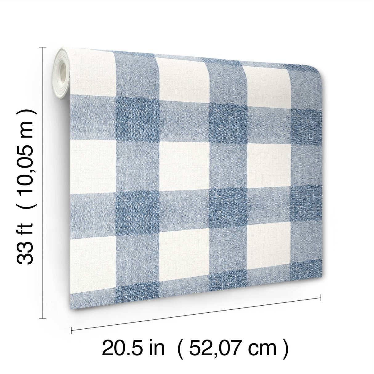Chesapeake 4199-83420 Thorpe Blue Plaid Wallpaper