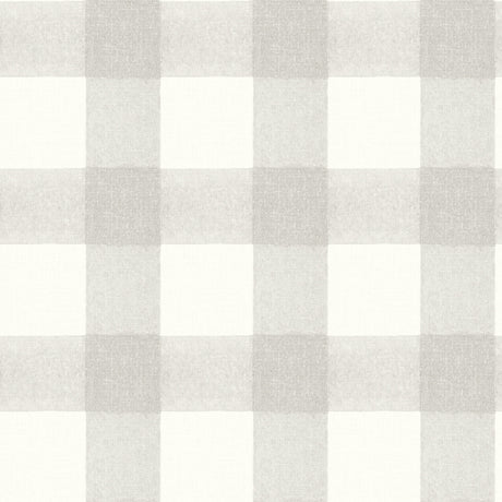 Chesapeake 4199-83422 Thorpe Light Grey Plaid Wallpaper