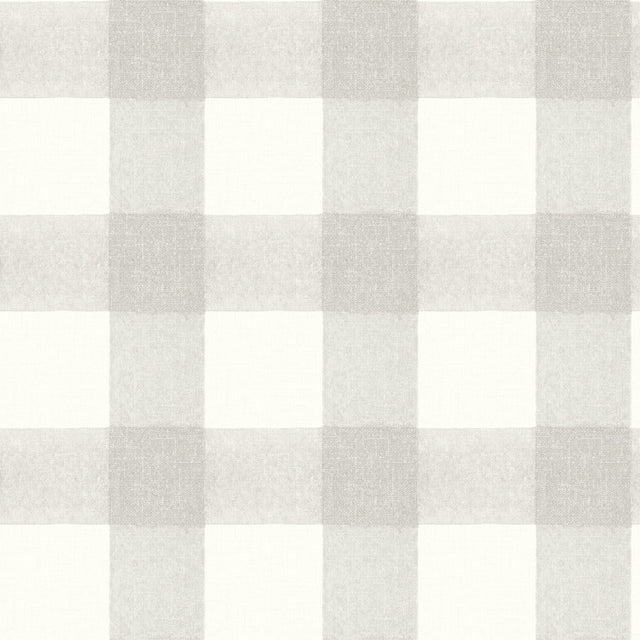 Chesapeake 4199-83422 Thorpe Light Grey Plaid Wallpaper