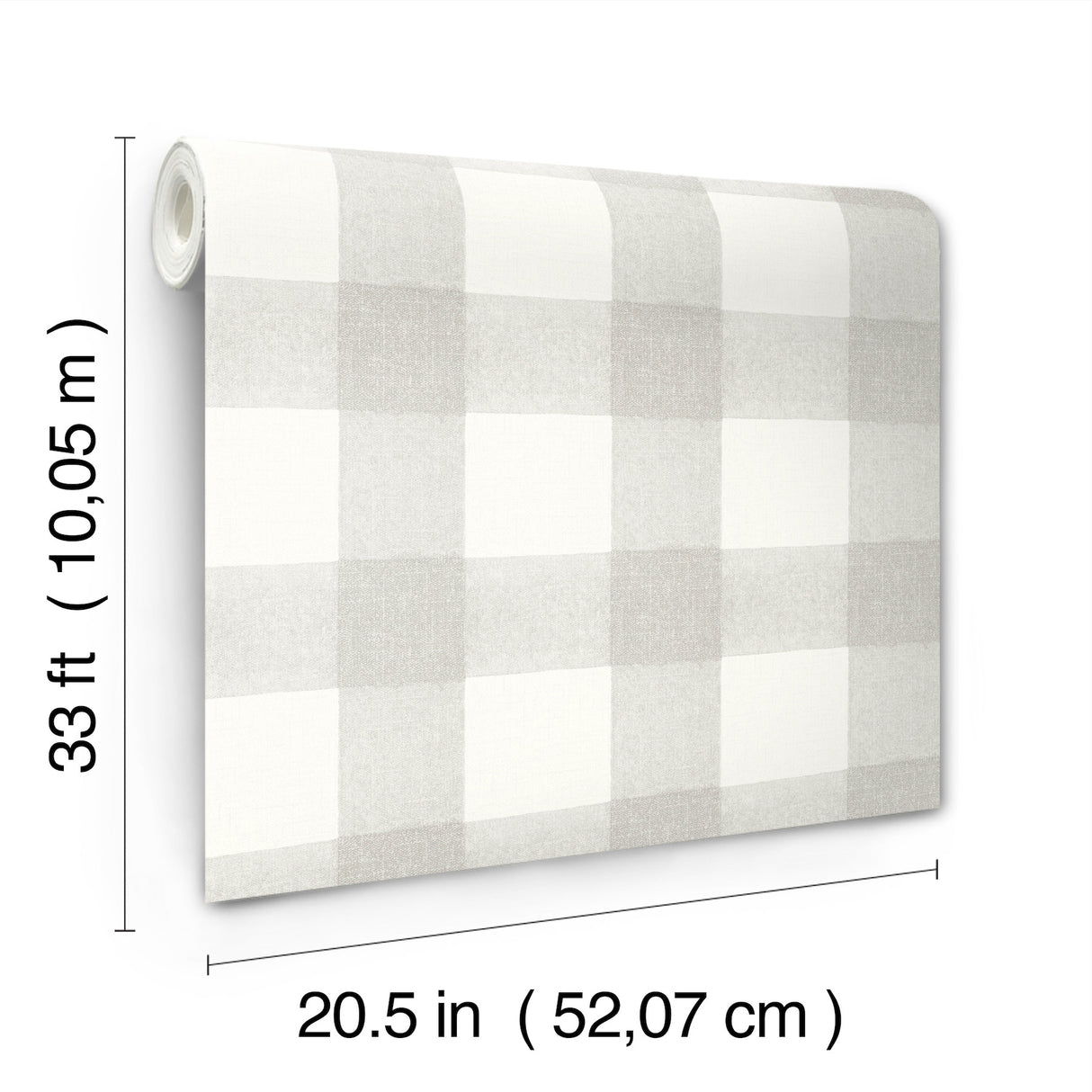 Chesapeake 4199-83422 Thorpe Light Grey Plaid Wallpaper