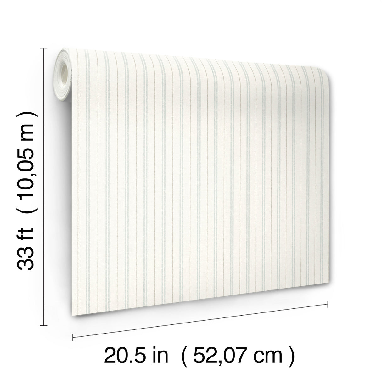 Chesapeake 4199-83425 Harville Aqua Double Stripe Wallpaper