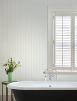 Chesapeake 4199-83425 Harville Aqua Double Stripe Wallpaper