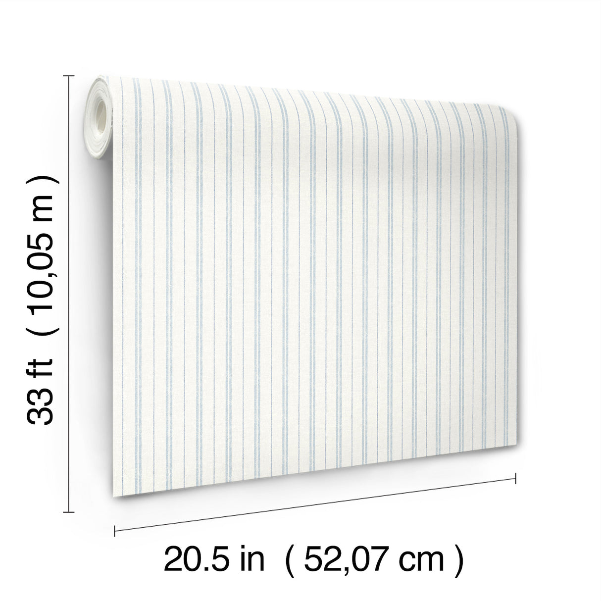 Chesapeake 4199-83426 Harville Light Blue Double Stripe Wallpaper