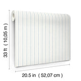 Chesapeake 4199-83426 Harville Light Blue Double Stripe Wallpaper