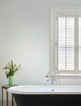 Chesapeake 4199-83426 Harville Light Blue Double Stripe Wallpaper
