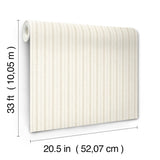 Chesapeake 4199-83427 Harville Beige Double Stripe Wallpaper