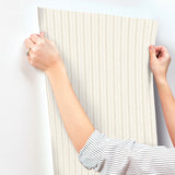 Chesapeake 4199-83427 Harville Beige Double Stripe Wallpaper