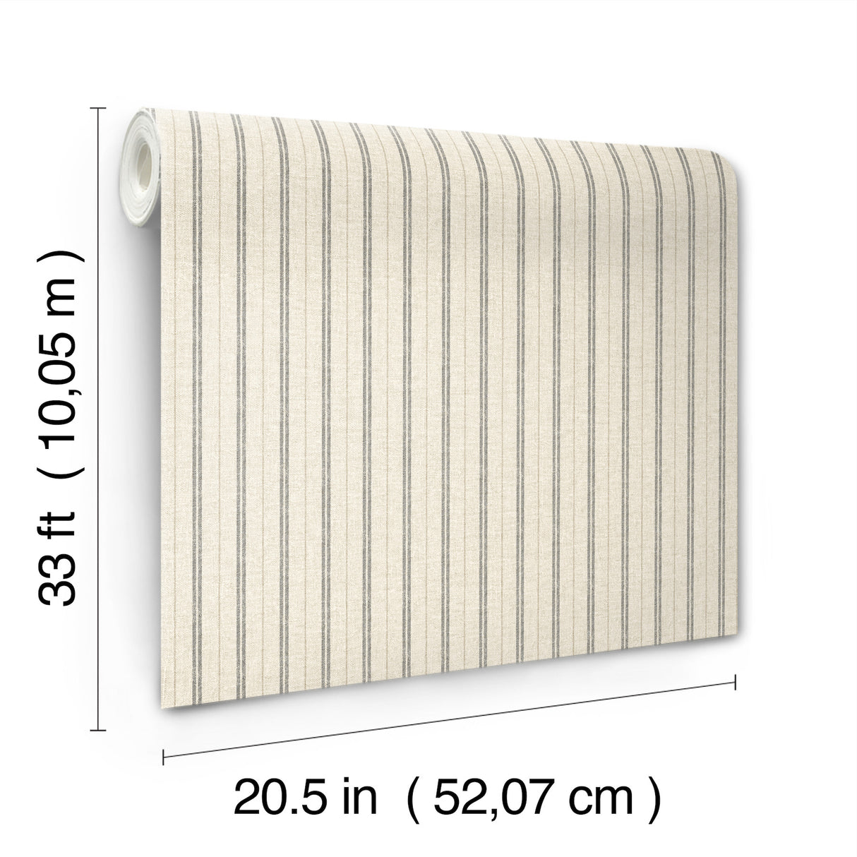Chesapeake 4199-83429 Harville Black Double Stripe Wallpaper
