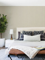 Chesapeake 4199-83429 Harville Black Double Stripe Wallpaper