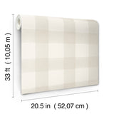Chesapeake 4199-83555 Thorpe Dove Plaid Wallpaper