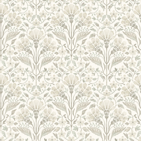 Chesapeake 4199-83702 Edith Neutral Floral Damask Wallpaper