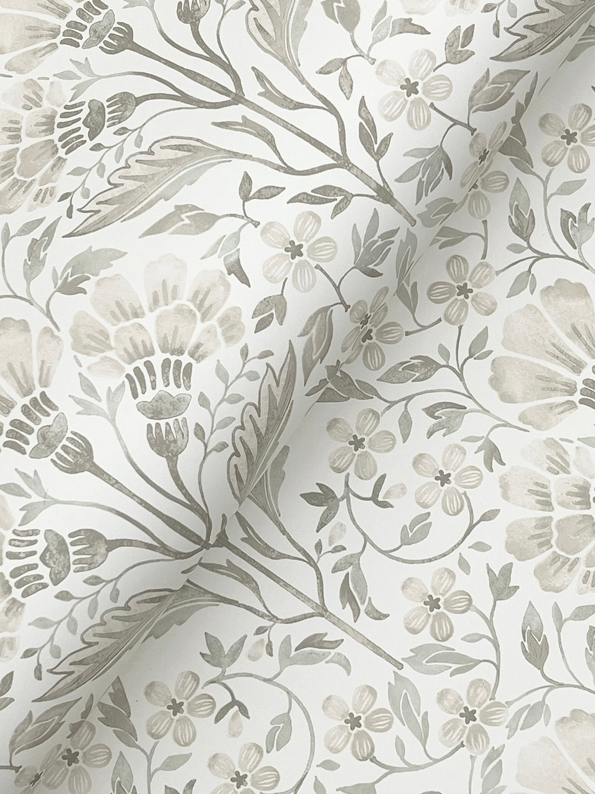 Chesapeake 4199-83702 Edith Neutral Floral Damask Wallpaper