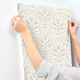 Chesapeake 4199-83702 Edith Neutral Floral Damask Wallpaper