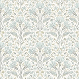 Chesapeake 4199-83704 Edith Light Blue Floral Damask Wallpaper