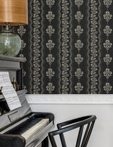 Chesapeake 4199-83704 Edith Light Blue Floral Damask Wallpaper