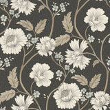 Chesapeake 4199-83707 Hazel Black Floral Trail Wallpaper