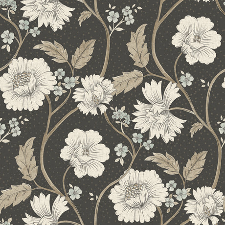 Chesapeake 4199-83707 Hazel Black Floral Trail Wallpaper