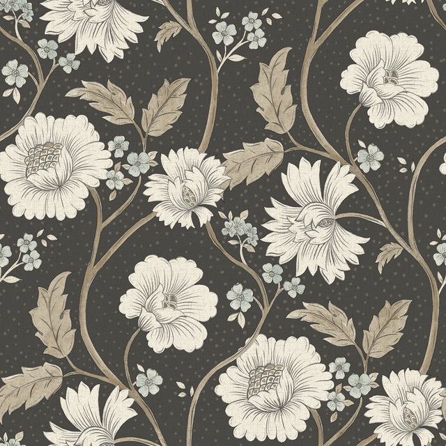 Chesapeake 4199-83707 Hazel Black Floral Trail Wallpaper