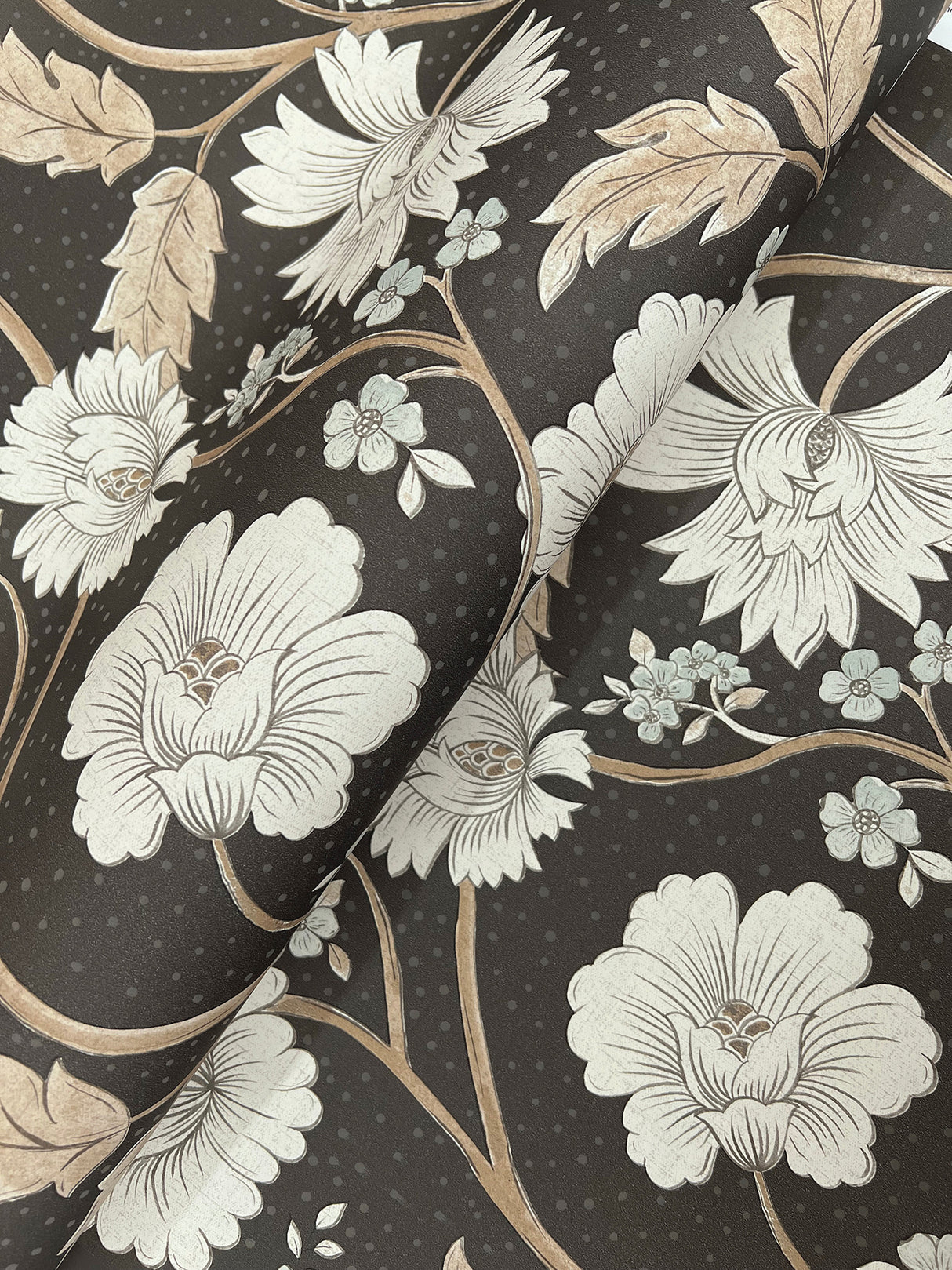 Chesapeake 4199-83707 Hazel Black Floral Trail Wallpaper