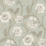 Chesapeake 4199-83708 Hazel Aqua Floral Trail Wallpaper