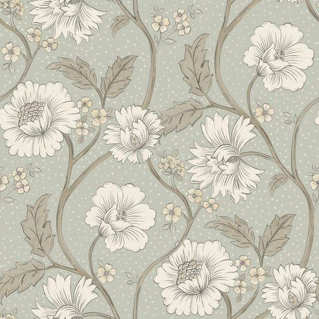 Chesapeake 4199-83708 Hazel Aqua Floral Trail Wallpaper