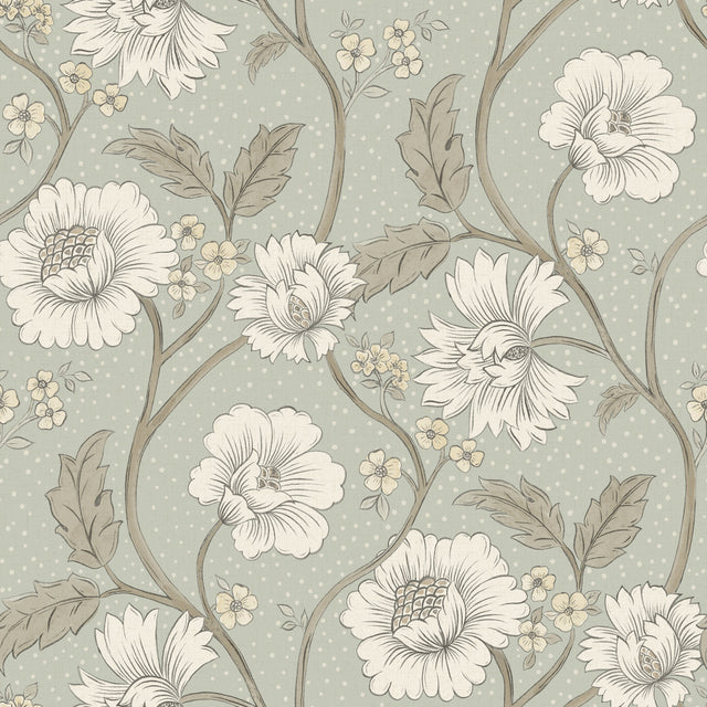 Chesapeake 4199-83708 Hazel Aqua Floral Trail Wallpaper