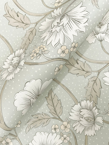 Chesapeake 4199-83708 Hazel Aqua Floral Trail Wallpaper