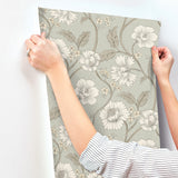 Chesapeake 4199-83708 Hazel Aqua Floral Trail Wallpaper