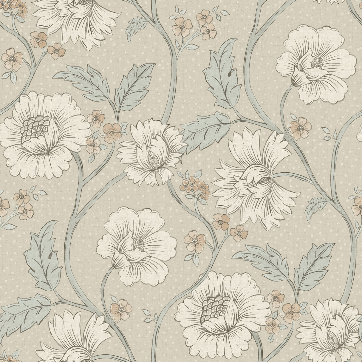 Chesapeake 4199-83709 Hazel Taupe Floral Trail Wallpaper