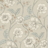 Chesapeake 4199-83709 Hazel Taupe Floral Trail Wallpaper