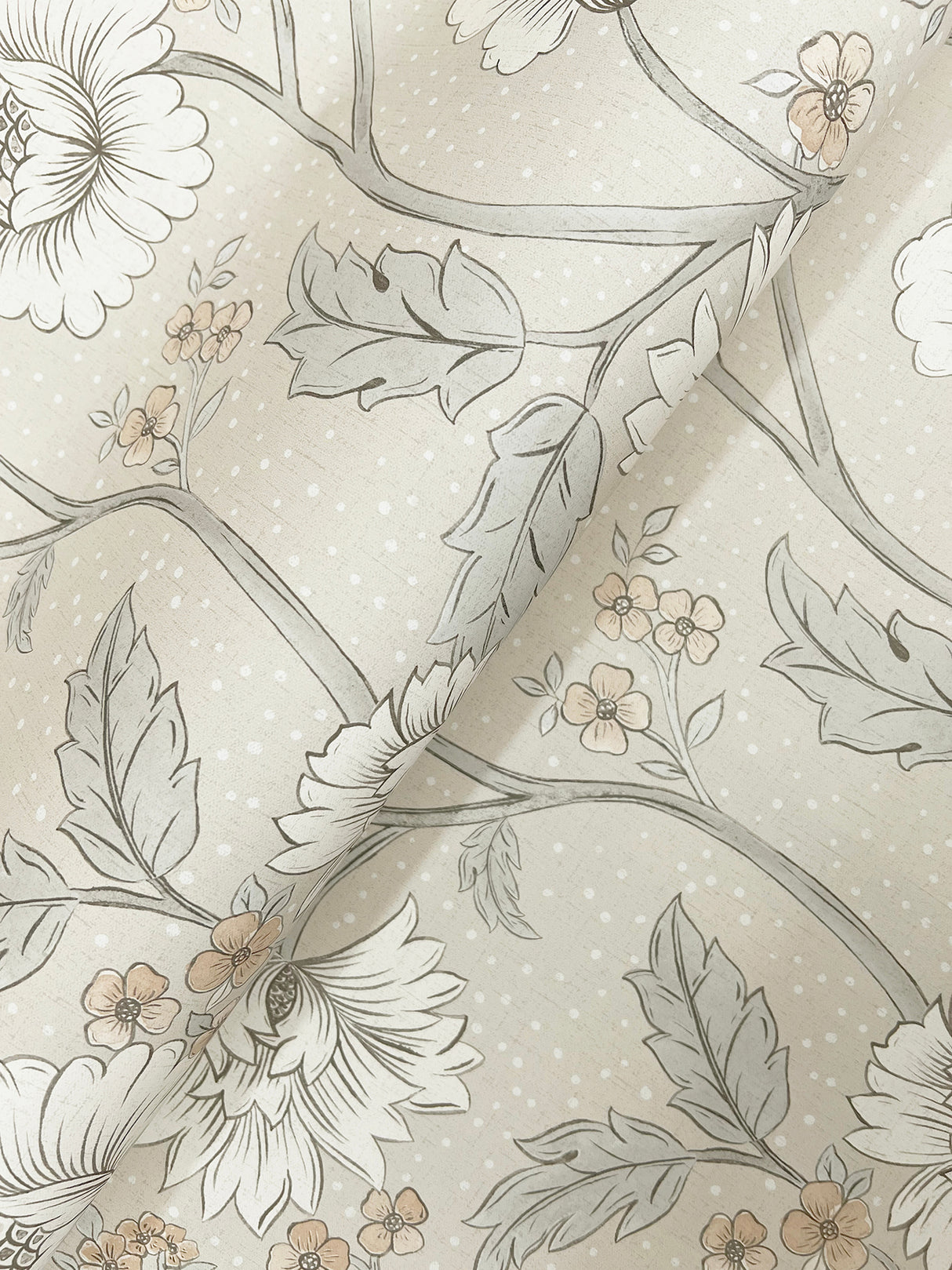 Chesapeake 4199-83709 Hazel Taupe Floral Trail Wallpaper