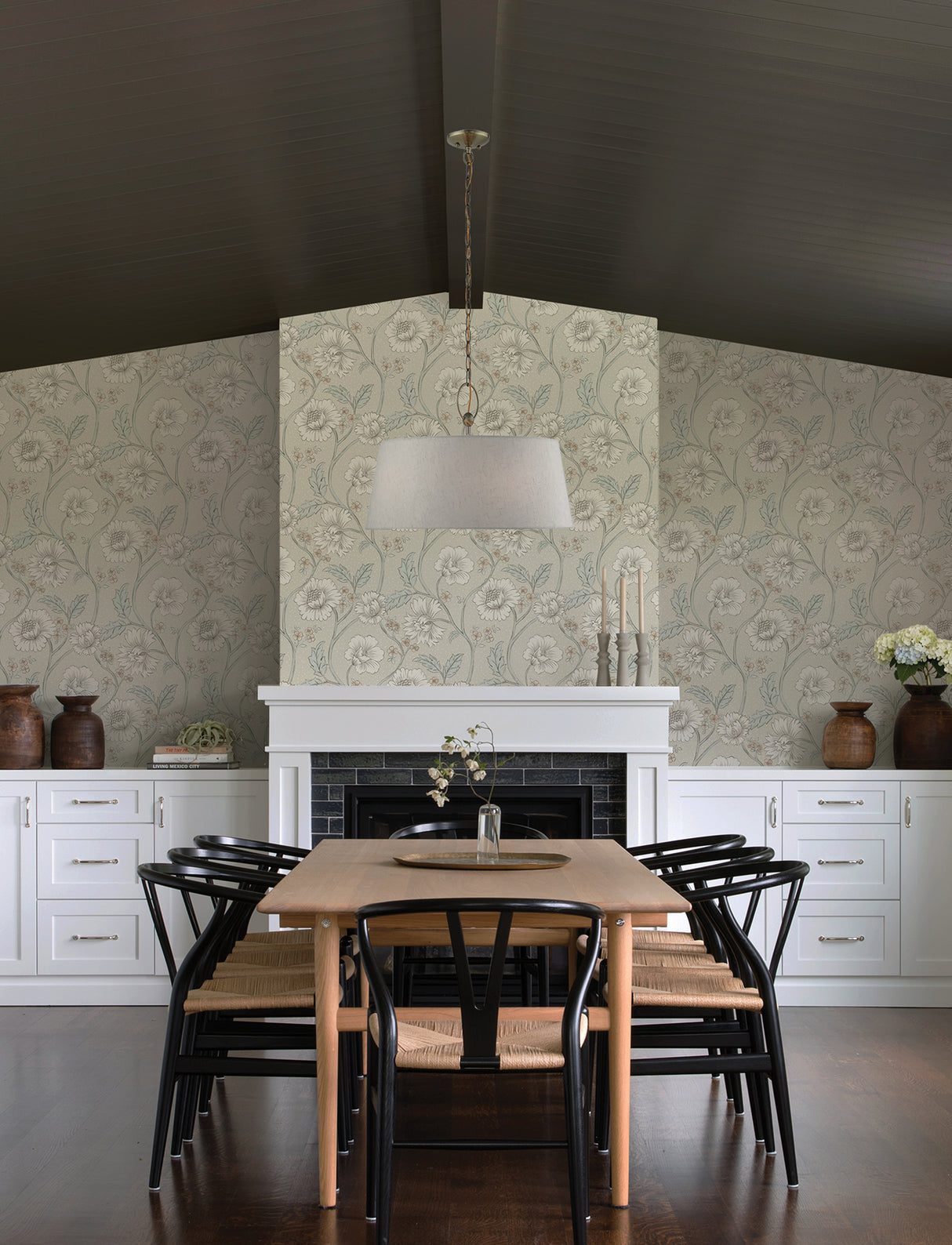 Chesapeake 4199-83709 Hazel Taupe Floral Trail Wallpaper