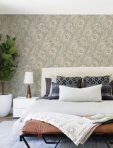 Chesapeake 4199-83709 Hazel Taupe Floral Trail Wallpaper