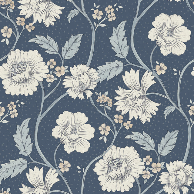 Chesapeake 4199-83710 Hazel Navy Floral Trail Wallpaper