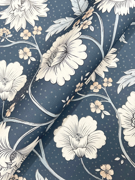 Chesapeake 4199-83710 Hazel Navy Floral Trail Wallpaper
